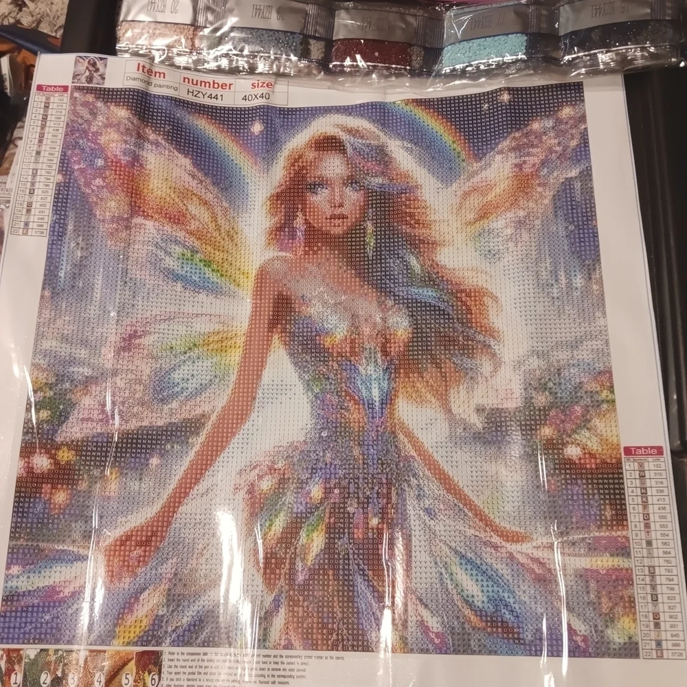 Colorful Rainbow Fairy Diamond Painting Kit 40x40